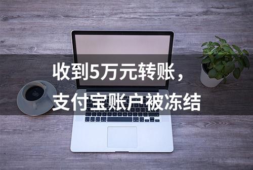 收到5万元转账，支付宝账户被冻结