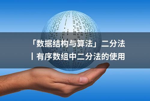 「数据结构与算法」二分法丨有序数组中二分法的使用