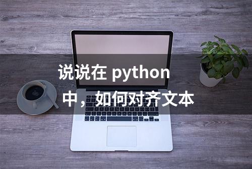 说说在 python 中，如何对齐文本