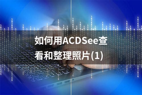 如何用ACDSee查看和整理照片(1)