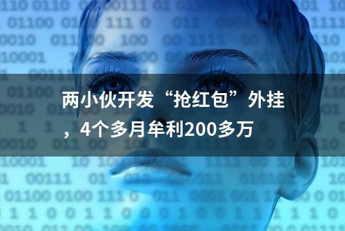 两小伙开发“抢红包”外挂，4个多月牟利200多万