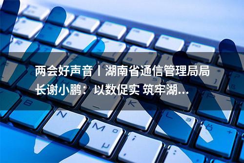 两会好声音丨湖南省通信管理局局长谢小鹏：以数促实 筑牢湖南数字经济通信“底座”