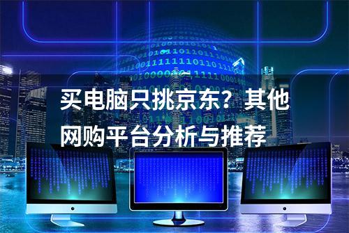 买电脑只挑京东？其他网购平台分析与推荐