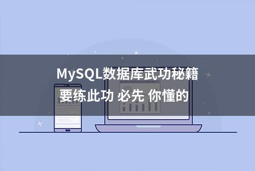 MySQL数据库武功秘籍 要练此功 必先 你懂的