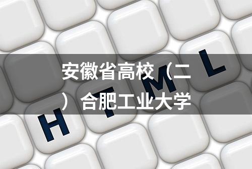 安徽省高校（二）合肥工业大学