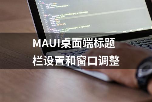 MAUI桌面端标题栏设置和窗口调整