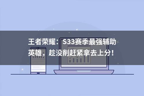 王者荣耀：S33赛季最强辅助英雄，趁没削赶紧拿去上分！