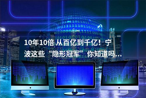 10年10倍 从百亿到千亿！宁波这些“隐形冠军”你知道吗？