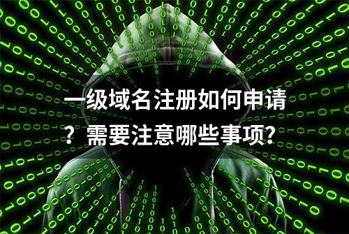 一级域名注册如何申请？需要注意哪些事项？