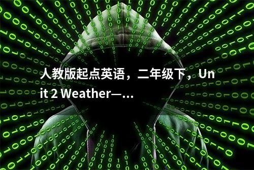 人教版起点英语，二年级下，Unit 2 Weather——Lesson 2 知识点