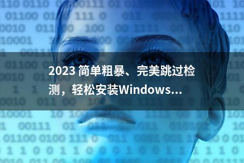 2023 简单粗暴、完美跳过检测，轻松安装Windows 11.