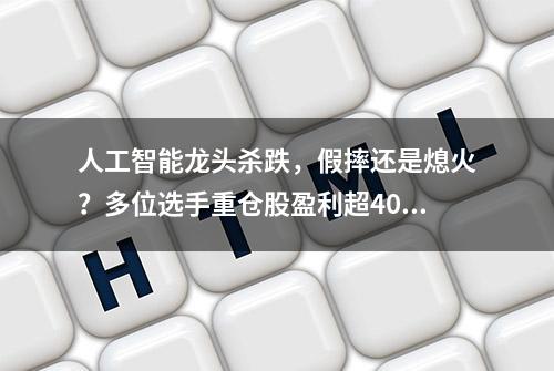 人工智能龙头杀跌，假摔还是熄火？多位选手重仓股盈利超40%，快来角逐大奖！