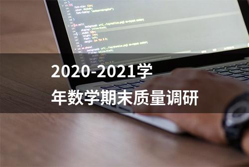 2020-2021学年数学期末质量调研