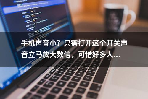 手机声音小？只需打开这个开关声音立马放大数倍，可惜好多人不知