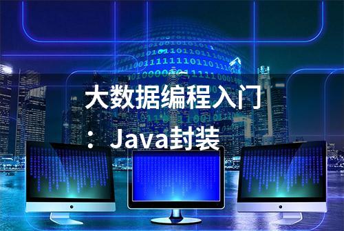 大数据编程入门：Java封装