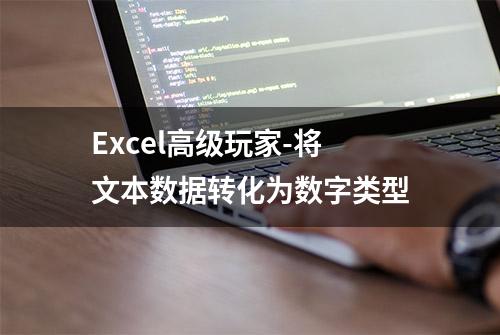 Excel高级玩家-将文本数据转化为数字类型