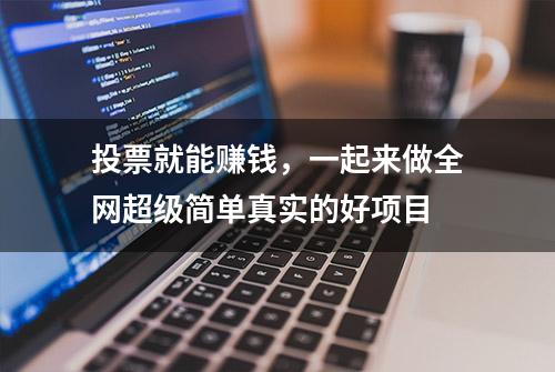 投票就能赚钱，一起来做全网超级简单真实的好项目