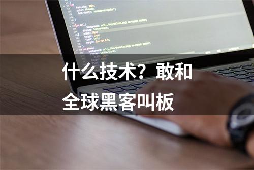 什么技术？敢和全球黑客叫板