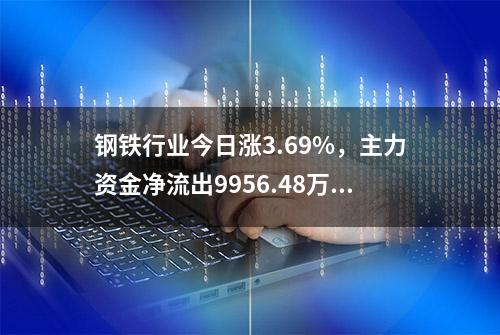 钢铁行业今日涨3.69%，主力资金净流出9956.48万元