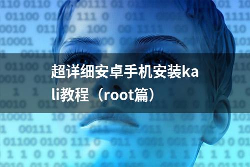 超详细安卓手机安装kali教程（root篇）