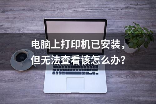 电脑上打印机已安装，但无法查看该怎么办？