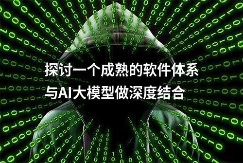 探讨一个成熟的软件体系与AI大模型做深度结合