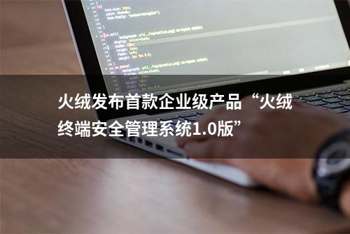 火绒发布首款企业级产品“火绒终端安全管理系统1.0版”