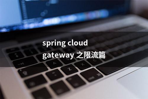 spring cloud gateway 之限流篇