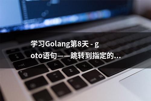 学习Golang第8天 - goto语句——跳转到指定的标签