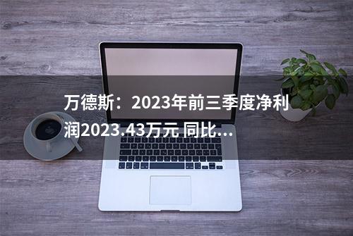 万德斯：2023年前三季度净利润2023.43万元 同比下降60.95%