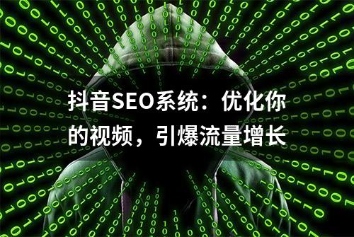 抖音SEO系统：优化你的视频，引爆流量增长