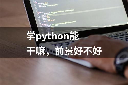 学python能干嘛，前景好不好