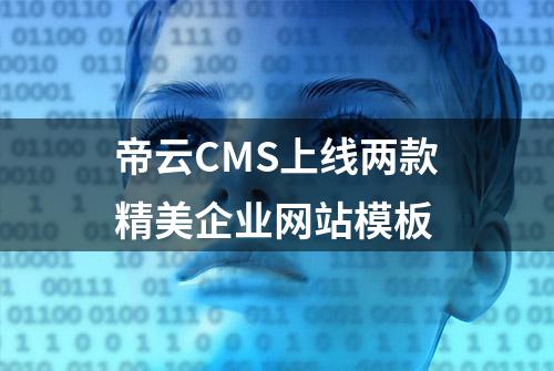 帝云CMS上线两款精美企业网站模板