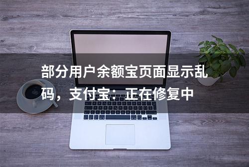 部分用户余额宝页面显示乱码，支付宝：正在修复中