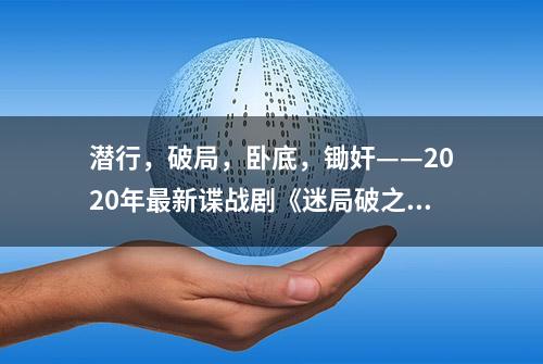 潜行，破局，卧底，锄奸——2020年最新谍战剧《迷局破之深潜》