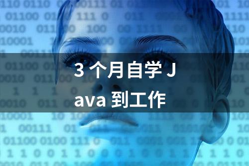 3 个月自学 Java 到工作