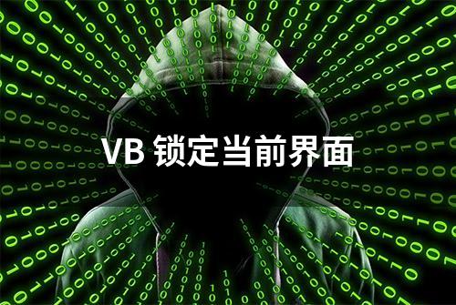 VB 锁定当前界面