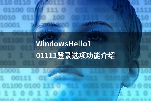 WindowsHello101111登录选项功能介绍