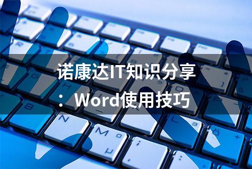 诺康达IT知识分享：Word使用技巧