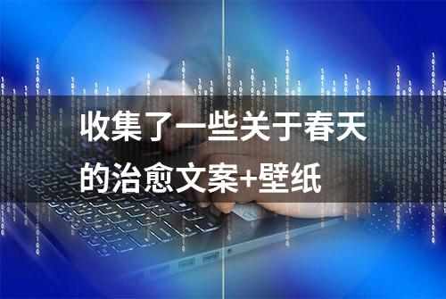 收集了一些关于春天的治愈文案+壁纸