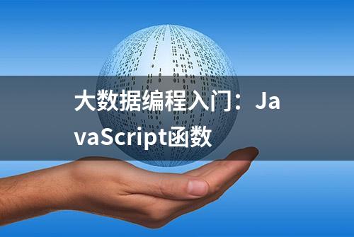 大数据编程入门：JavaScript函数