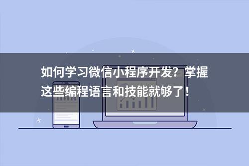 如何学习微信小程序开发？掌握这些编程语言和技能就够了！