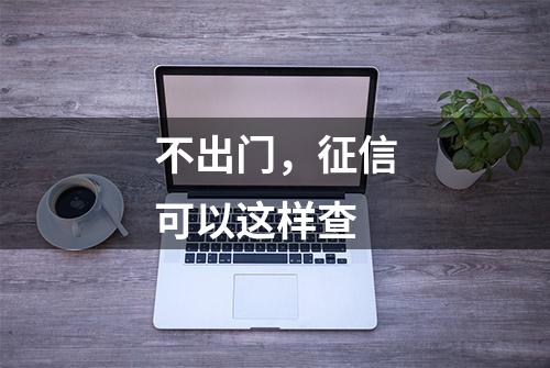 不出门，征信可以这样查