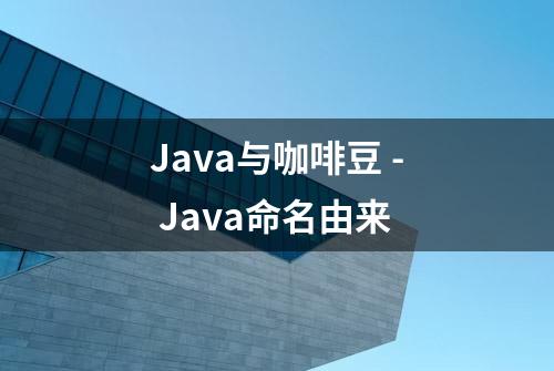 Java与咖啡豆 - Java命名由来