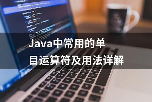 Java中常用的单目运算符及用法详解