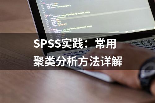 SPSS实践：常用聚类分析方法详解