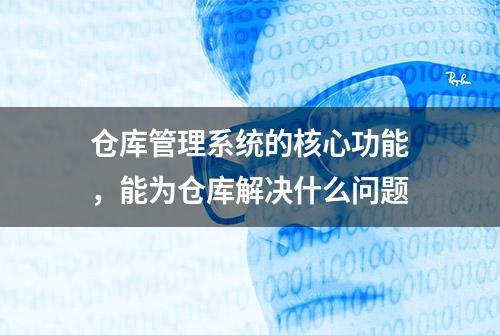 仓库管理系统的核心功能，能为仓库解决什么问题