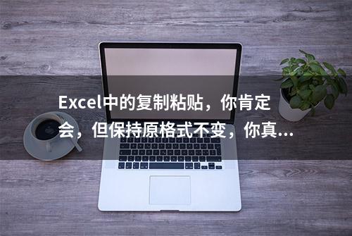 Excel中的复制粘贴，你肯定会，但保持原格式不变，你真的会吗？