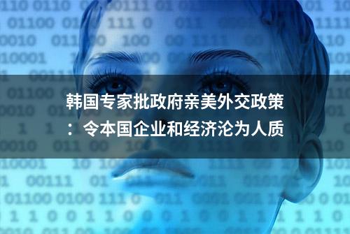 韩国专家批政府亲美外交政策：令本国企业和经济沦为人质