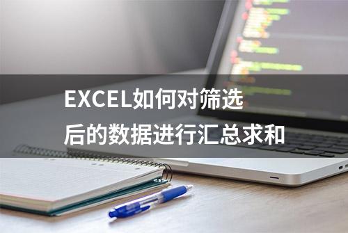 EXCEL如何对筛选后的数据进行汇总求和